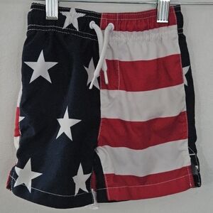 Stars and stripes flag swim shorts size 18m - 24m